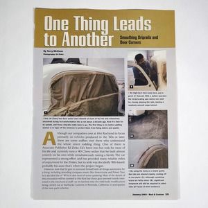 Smoothing Drip Rails & Door Corners 6pg Print Article 2003 Rod & Custom 8.5"x11"